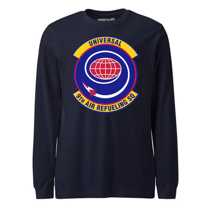 Mach2 Squadron Upload | 9TH AIR REFUELING SQUADRON | Long Sleeve | Navy | MACH-LONG-SLEEVE-FRONT-NAVY.jpg
