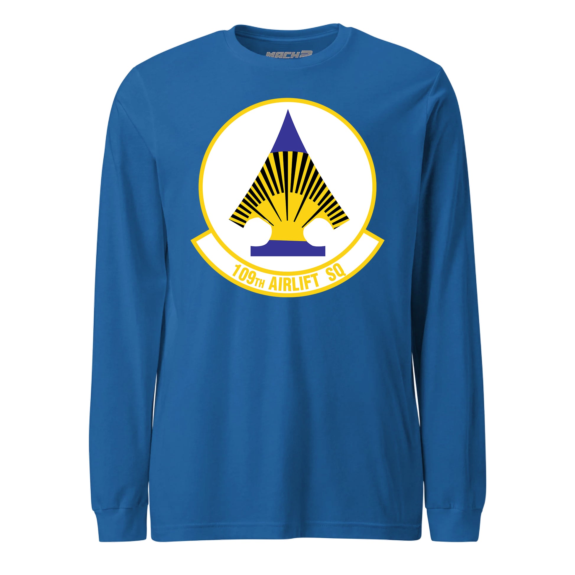 Mach2 Squadron Upload | 109TH AIRLIFT SQUADRON | Long Sleeve | Royal | MACH-LONG-SLEEVE-FRONT-ROYAL.jpg