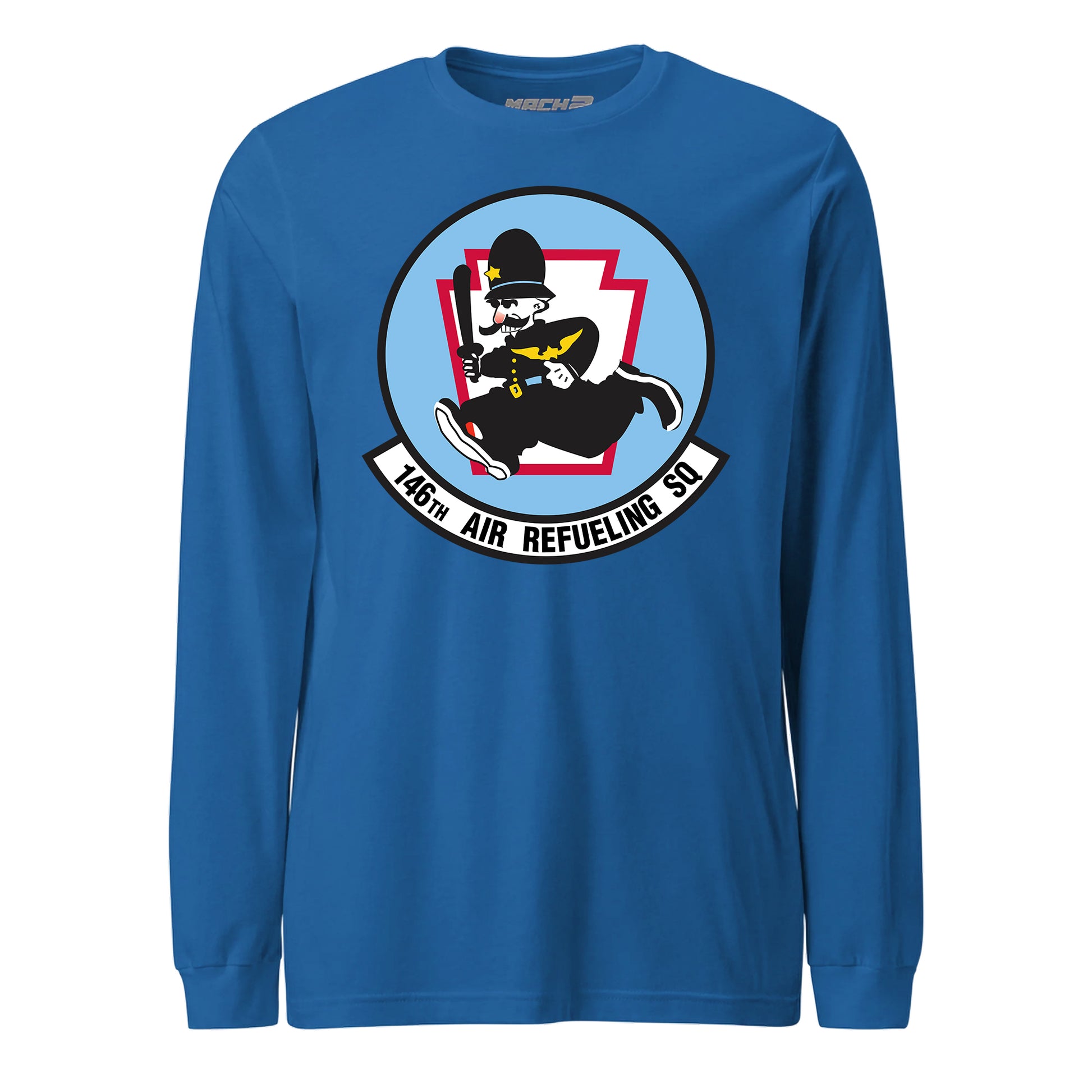 Mach2 Squadron Upload | 146TH AIR REFUELING SQUADRON | Long Sleeve | Royal | MACH-LONG-SLEEVE-FRONT-ROYAL.jpg