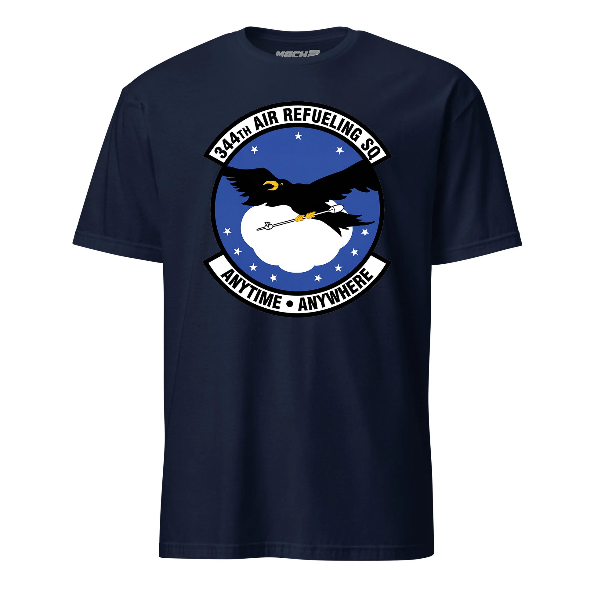 Mach2 Squadron Upload | 344TH AIR REFUELING SQUADRON | T-Shirt | Navy | MACH-SHORT-SLEEVE-FRONT-NAVY.jpg