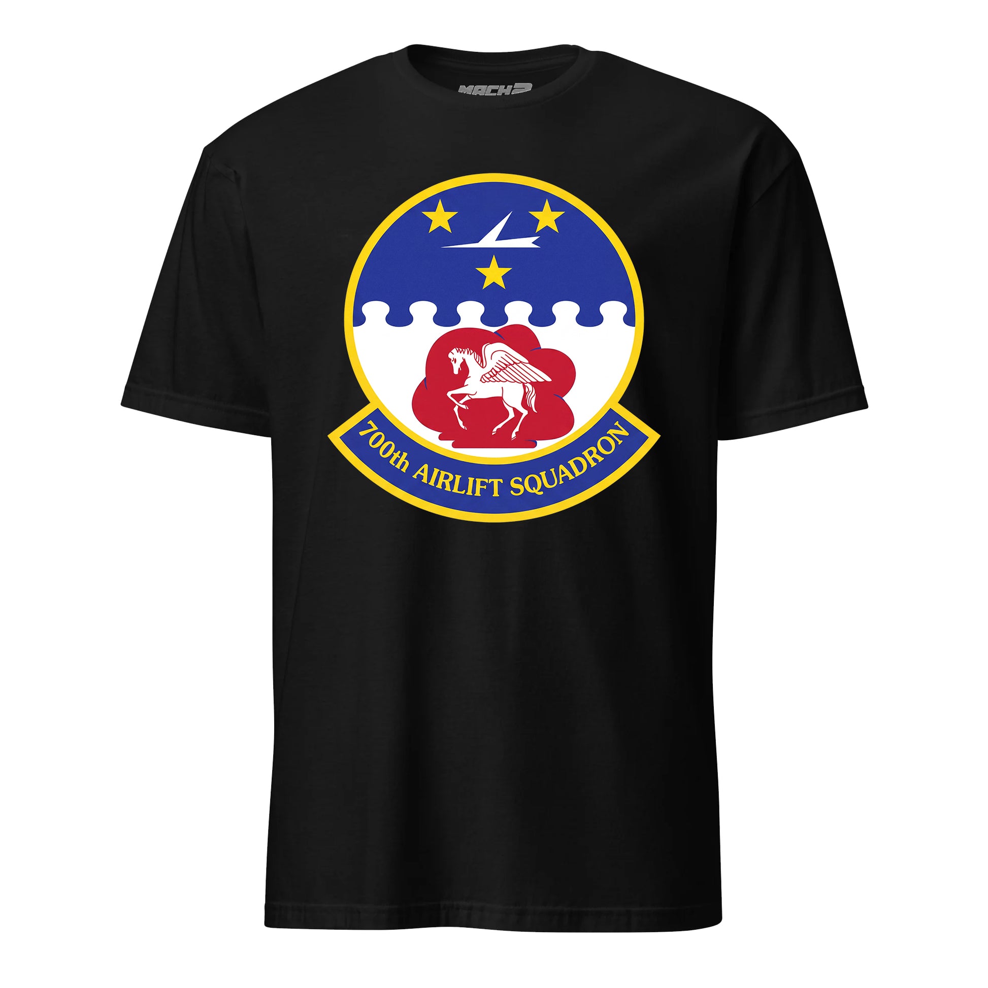 Mach2 Squadron Upload | 700TH AIRLIFT SQUADRON | T-Shirt | Black | MACH-SHORT-SLEEVE-FRONT-BLACK.jpg