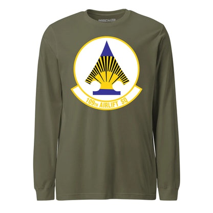 Mach2 Squadron Upload | 109TH AIRLIFT SQUADRON | Long Sleeve | OD Green | MACH-LONG-SLEEVE-FRONT-OD.jpg