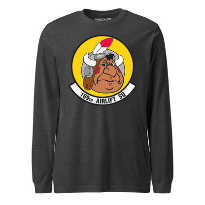 Mach2 Squadron Upload | 169TH AIRLIFT SQUADRON | Long Sleeve | Charcoal Heather | MACH-LONG-SLEEVE-FRONT-CHARCOAL.jpg