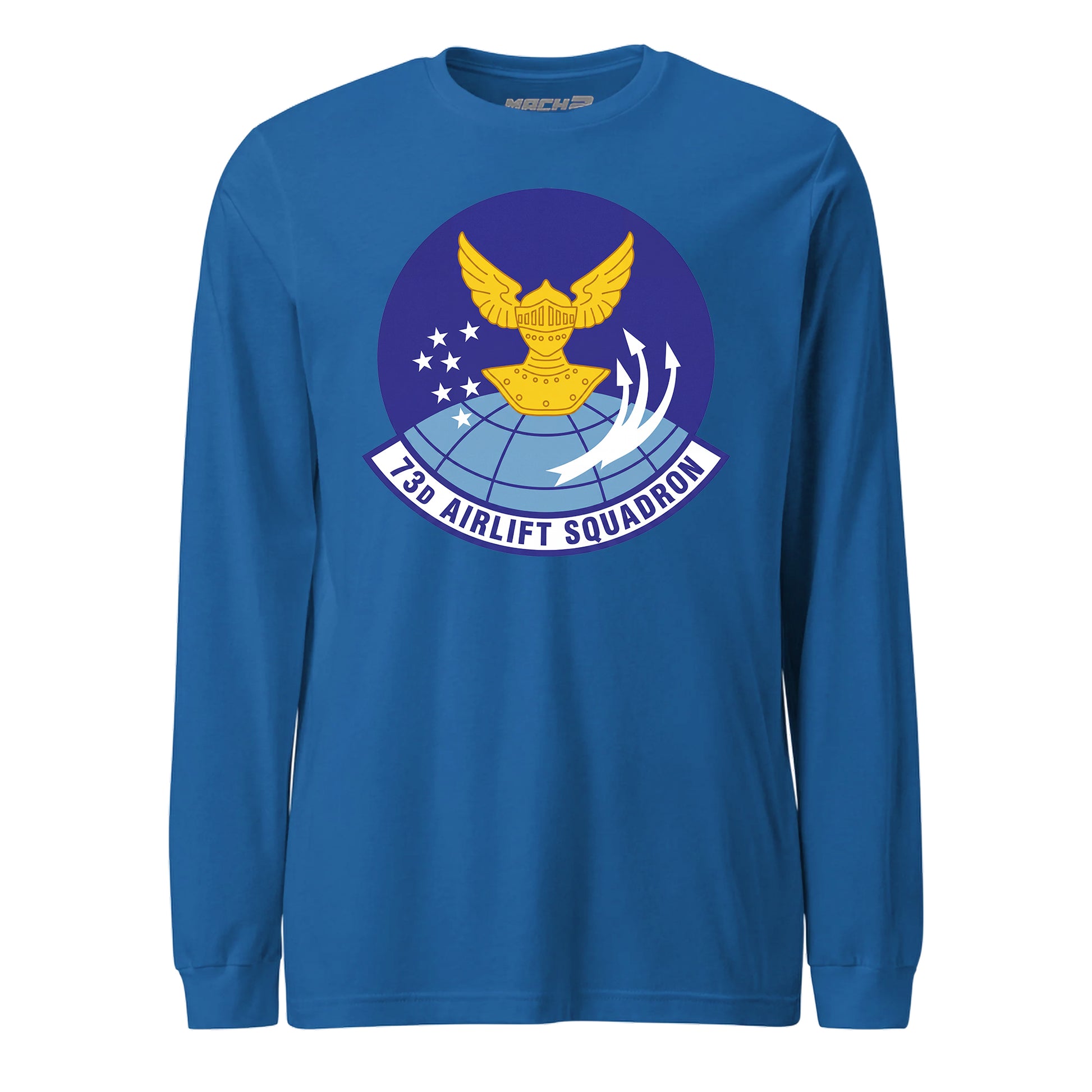 Mach2 Squadron Upload | 73RD AIRLIFT SQUADRON | Long Sleeve | Royal | MACH-LONG-SLEEVE-FRONT-ROYAL.jpg