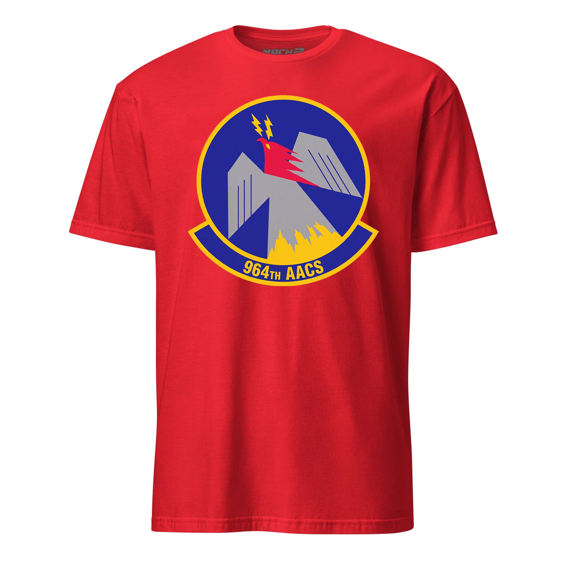 Mach2 Squadron Upload | 964TH AIRBORNE AIR CONTROL SQUADRON | T-Shirt | Red | MACH-SHORT-SLEEVE-FRONT-RED.jpg