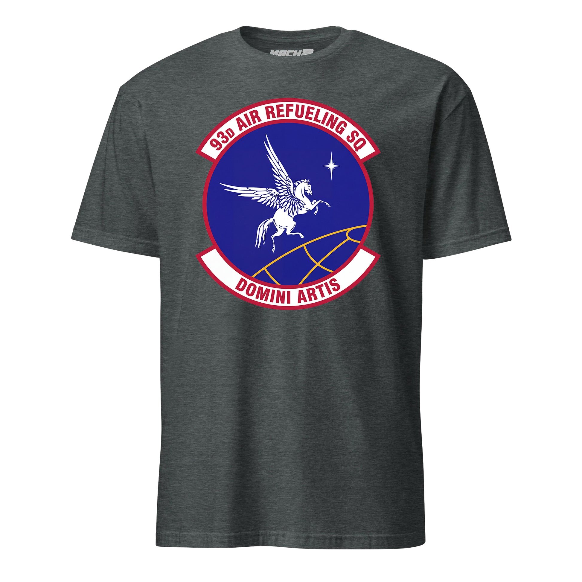 Mach2 Squadron Upload | 93RD AIR REFUELING SQUADRON | T-Shirt | Charcoal Heather | MACH-SHORT-SLEEVE-FRONT-CHARCOAL.jpg