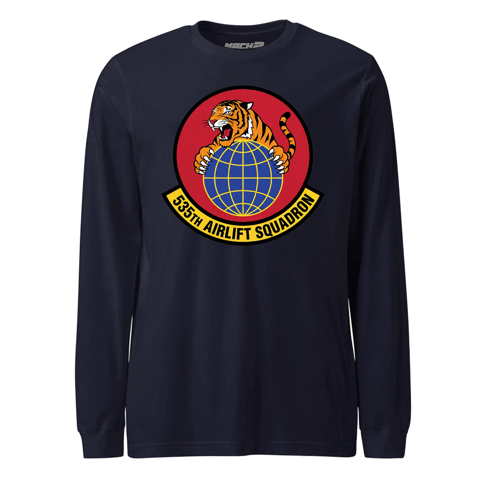 Mach2 Squadron Upload | 535TH AIRLIFT SQUADRON | Long Sleeve | Navy | MACH-LONG-SLEEVE-FRONT-NAVY.jpg