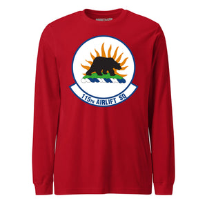 Mach2 Squadron Upload | 115TH AIRLIFT SQUADRON | Long Sleeve | Red | MACH-LONG-SLEEVE-FRONT-RED.jpg