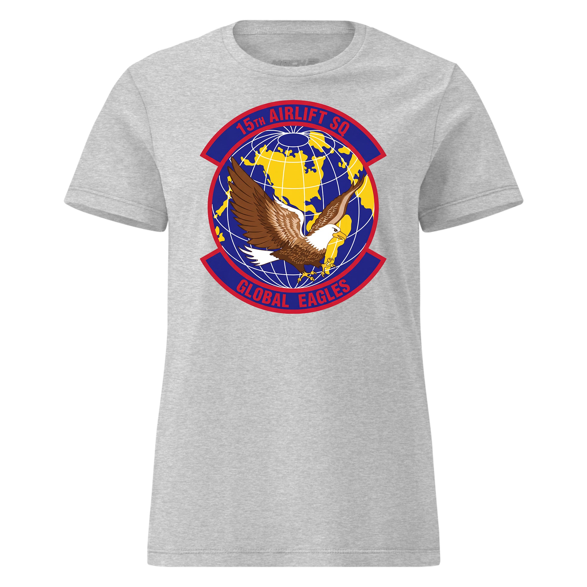 Mach2 Squadron Upload | 15TH AIRLIFT SQUADRON | Womens | Heather Grey | MACH-WOMENS-FRONT-GREY.jpg