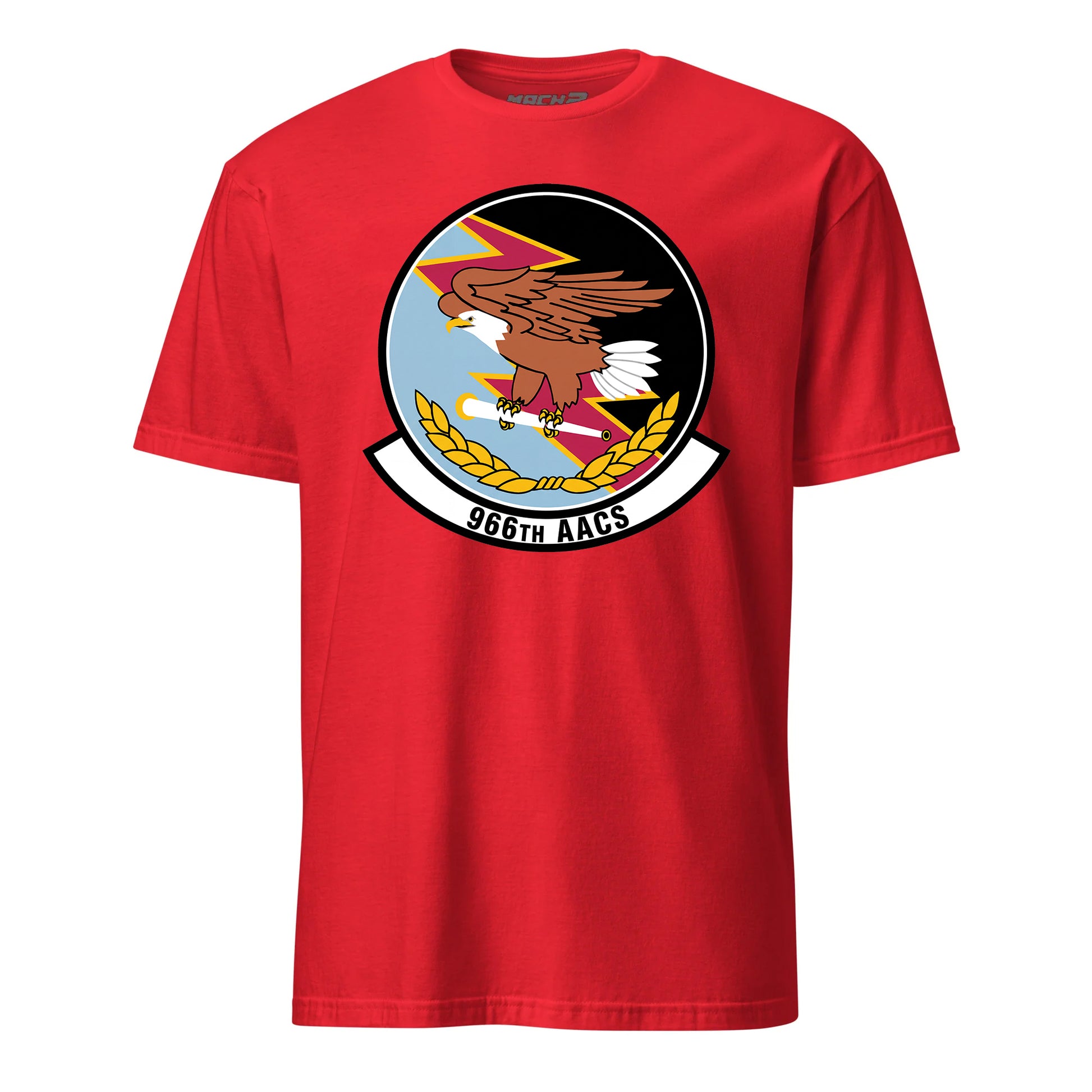 Mach2 Squadron Upload | 966TH AIRBORNE AIR CONTROL SQUADRON | T-Shirt | Red | MACH-SHORT-SLEEVE-FRONT-RED.jpg