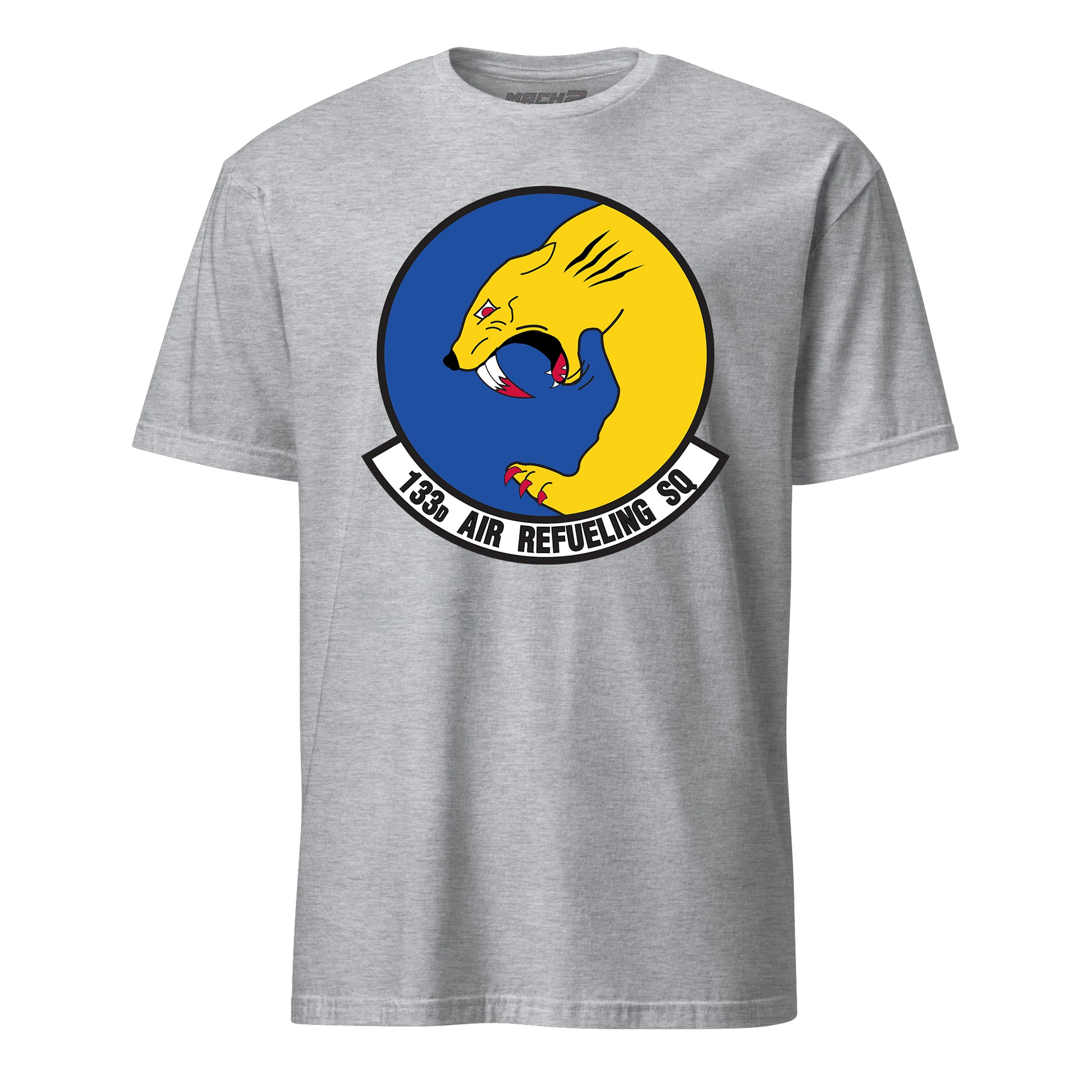 Mach2 Squadron Upload | 133RD AIR REFUELING SQUADRON | T-Shirt | Heather Grey | MACH-SHORT-SLEEVE-FRONT-GREY.jpg
