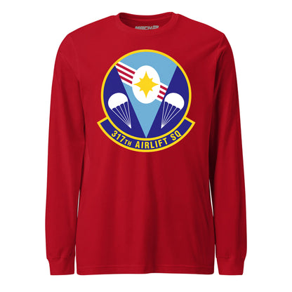 Mach2 Squadron Upload | 317TH AIRLIFT SQUADRON | Long Sleeve | Red | MACH-LONG-SLEEVE-FRONT-RED.jpg