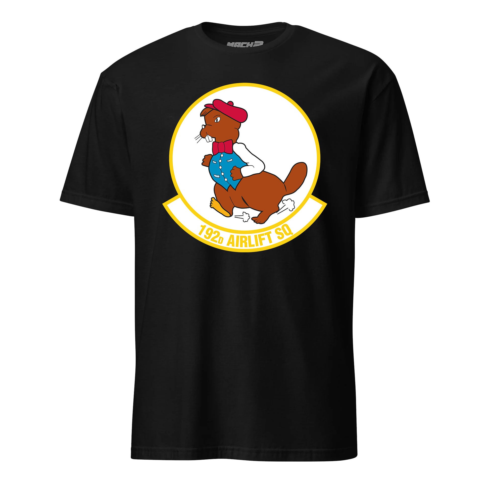 Mach2 Squadron Upload | 192ND AIRLIFT SQUADRON | T-Shirt | Black | MACH-SHORT-SLEEVE-FRONT-BLACK.jpg