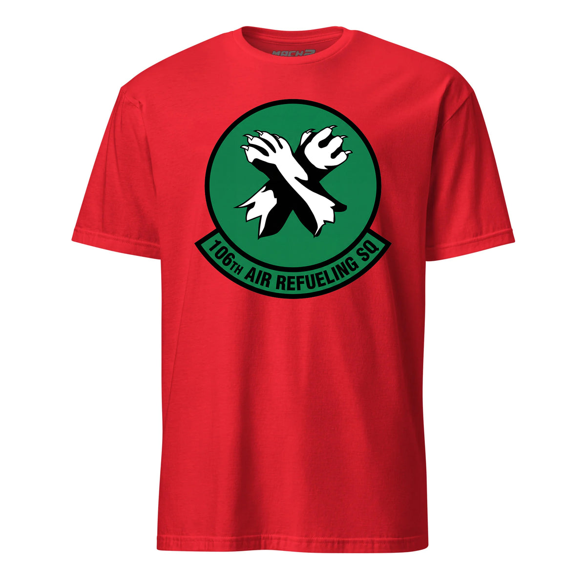 Mach2 Squadron Upload | 106TH AIR REFUELING SQUADRON | T-Shirt | Red | MACH-SHORT-SLEEVE-FRONT-RED.jpg