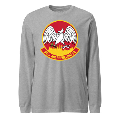 Mach2 Squadron Upload | 64TH AIR REFUELING SQUADRON | Long Sleeve | Heather Grey | MACH-LONG-SLEEVE-FRONT-GREY.jpg