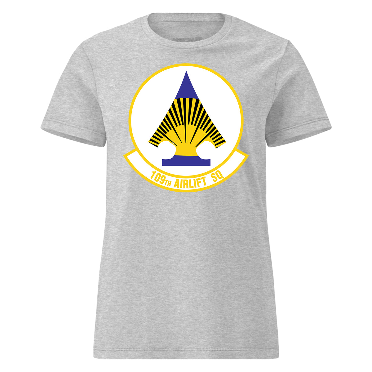 Mach2 Squadron Upload | 109TH AIRLIFT SQUADRON | Womens | Heather Grey | MACH-WOMENS-FRONT-GREY.jpg