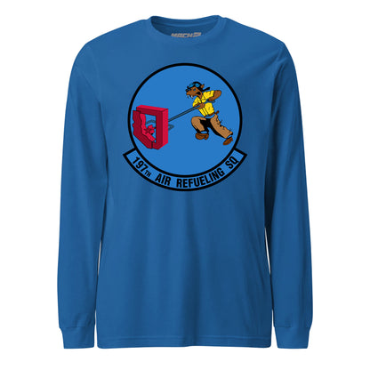 Mach2 Squadron Upload | 197TH AIR REFUELING SQUADRON | Long Sleeve | Royal | MACH-LONG-SLEEVE-FRONT-ROYAL.jpg