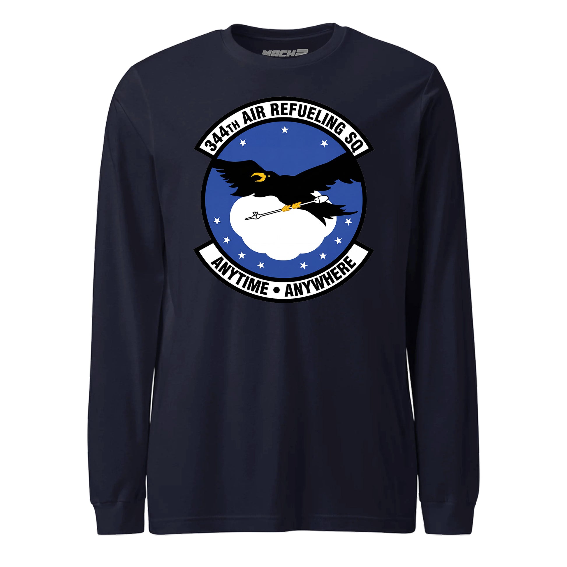 Mach2 Squadron Upload | 344TH AIR REFUELING SQUADRON | Long Sleeve | Navy | MACH-LONG-SLEEVE-FRONT-NAVY.jpg