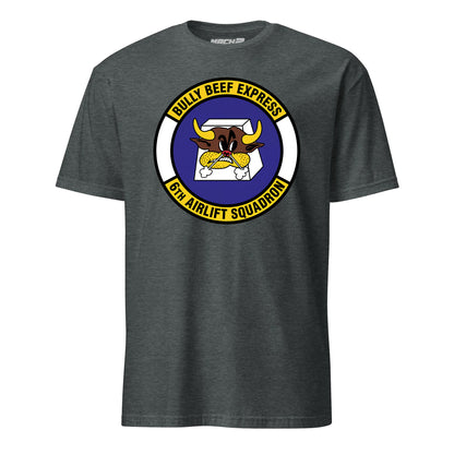 Mach2 Squadron Upload | 6TH AIRLIFT SQUADRON | T-Shirt | Charcoal Heather | MACH-SHORT-SLEEVE-FRONT-CHARCOAL.jpg