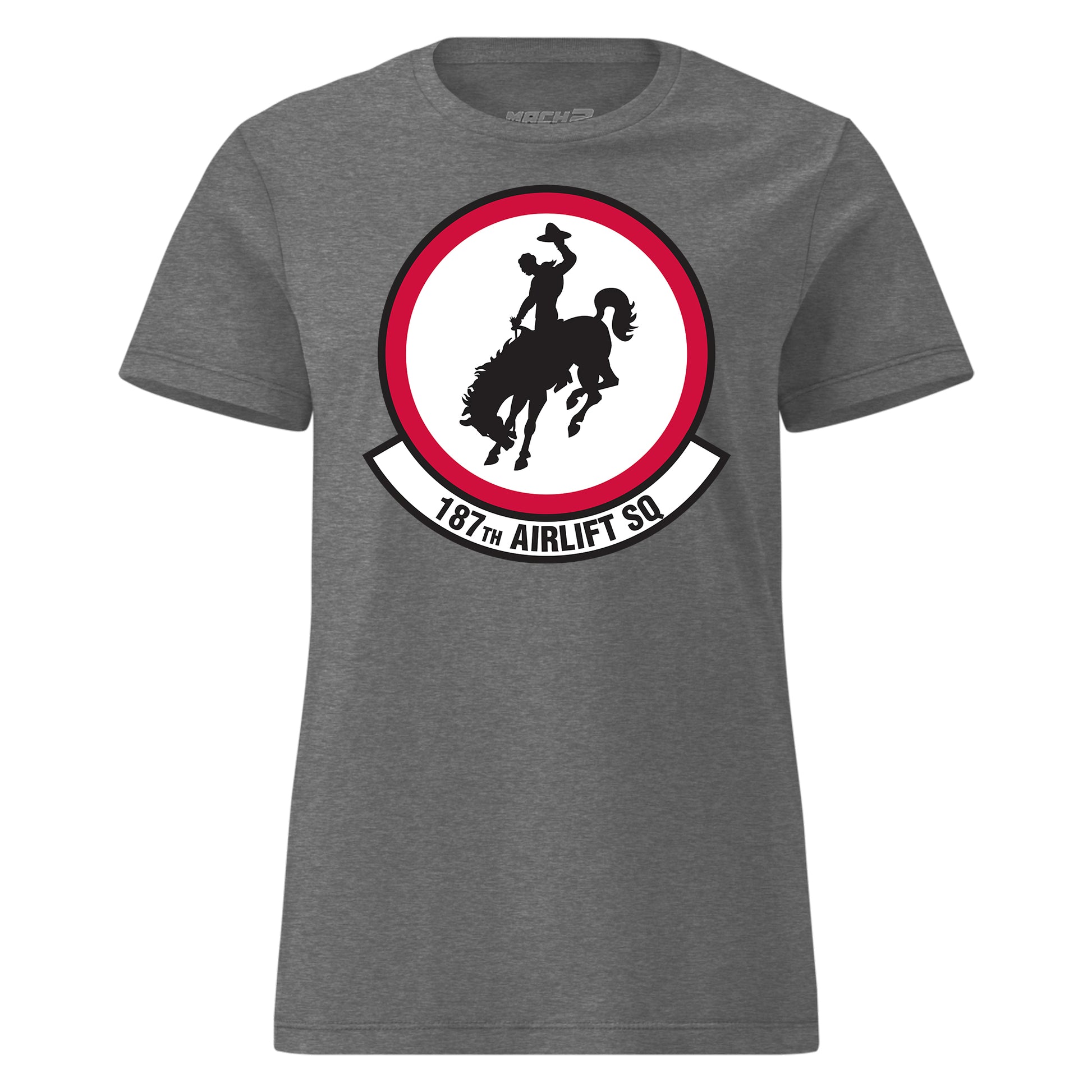 Mach2 Squadron Upload | 187TH AIRLIFT SQUADRON | Womens | Charcoal Heather | MACH-WOMENS-FRONT-CHARCOAL.jpg