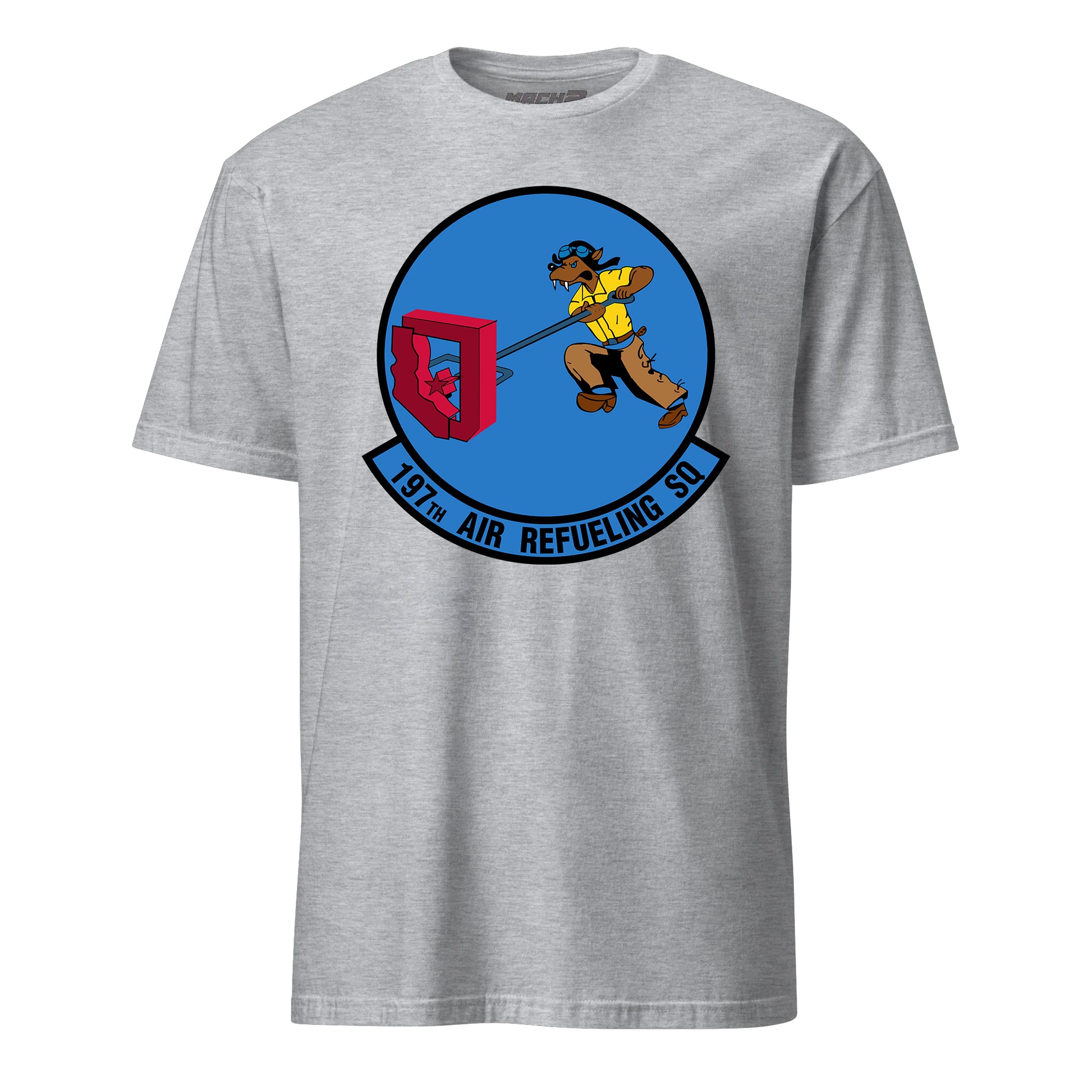 Mach2 Squadron Upload | 197TH AIR REFUELING SQUADRON | T-Shirt | Heather Grey | MACH-SHORT-SLEEVE-FRONT-GREY.jpg