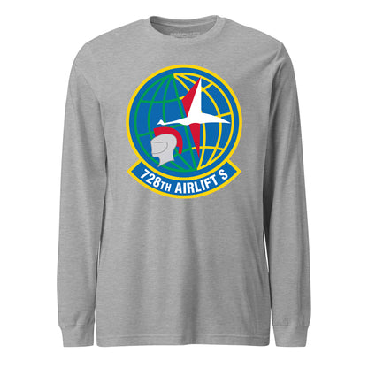 Mach2 Squadron Upload | 728TH AIRLIFT SQUADRON | Long Sleeve | Heather Grey | MACH-LONG-SLEEVE-FRONT-GREY.jpg