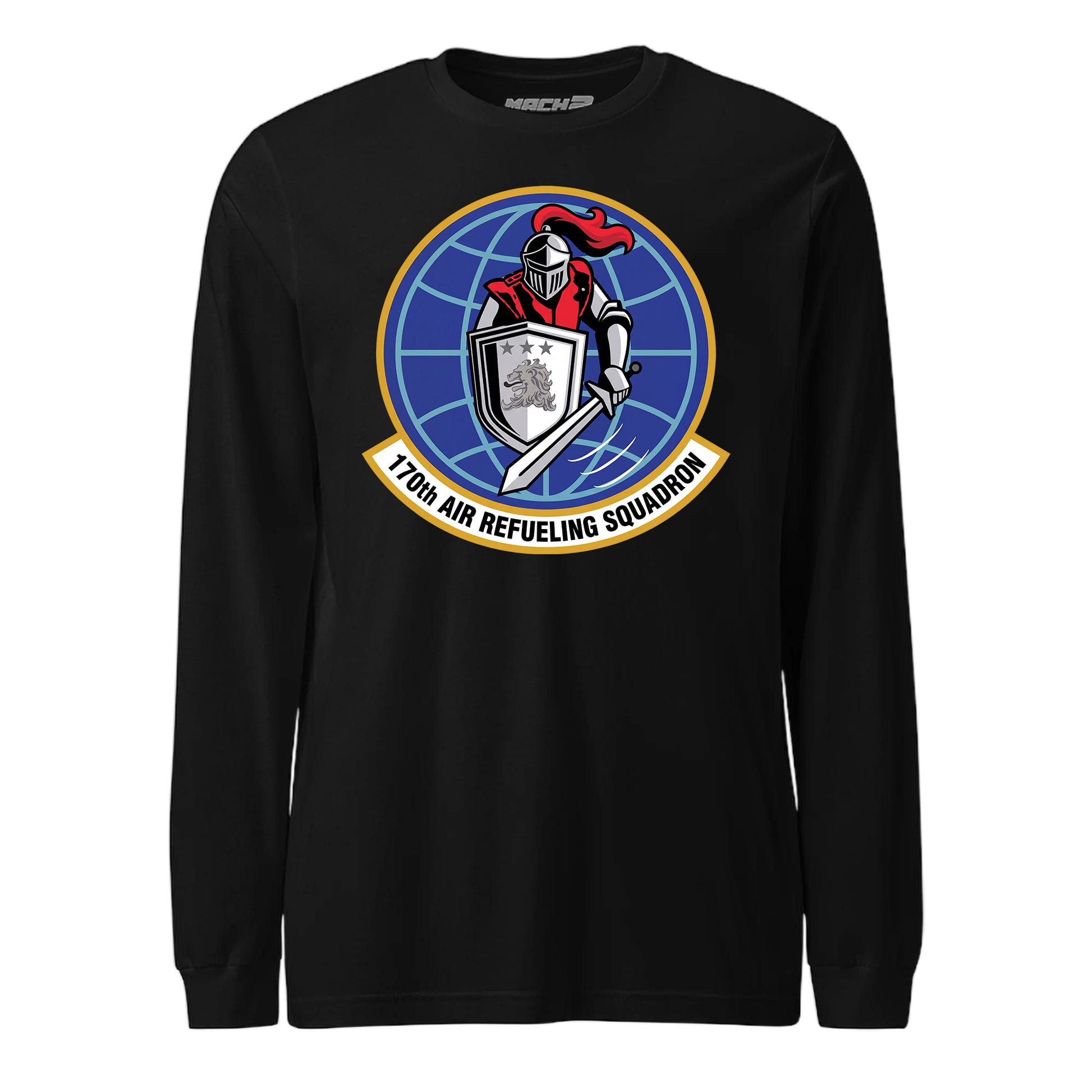 Mach2 Squadron Upload | 170TH AIR REFUELING SQUADRON | Long Sleeve | Black | MACH-LONG-SLEEVE-FRONT-BLACK.jpg
