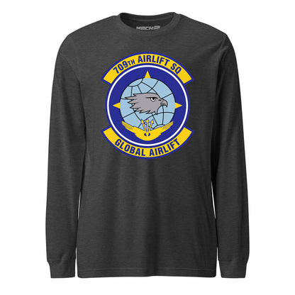 Mach2 Squadron Upload | 709TH AIRLIFT SQUADRON | Long Sleeve | Charcoal Heather | MACH-LONG-SLEEVE-FRONT-CHARCOAL.jpg