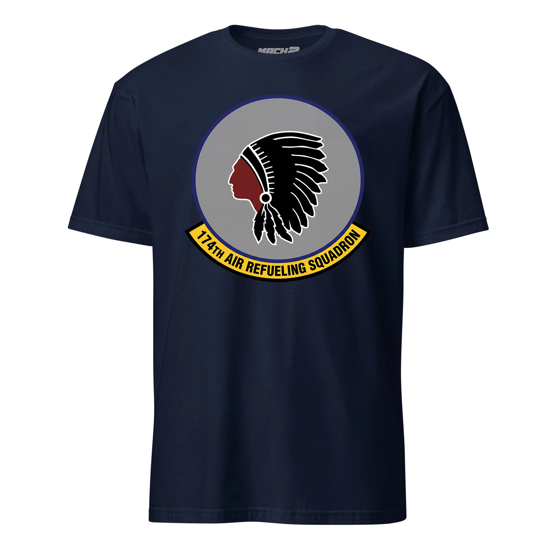 Mach2 Squadron Upload | 174TH AIR REFUELING SQUADRON | T-Shirt | Navy | MACH-SHORT-SLEEVE-FRONT-NAVY.jpg