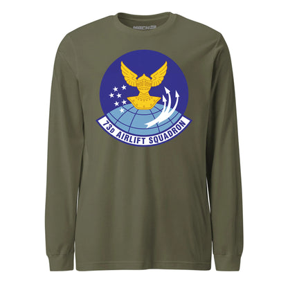 Mach2 Squadron Upload | 73RD AIRLIFT SQUADRON | Long Sleeve | OD Green | MACH-LONG-SLEEVE-FRONT-OD.jpg