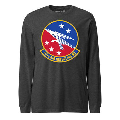 Mach2 Squadron Upload | 54TH AIR REFUELING SQUADRON | Long Sleeve | Charcoal Heather | MACH-LONG-SLEEVE-FRONT-CHARCOAL.jpg