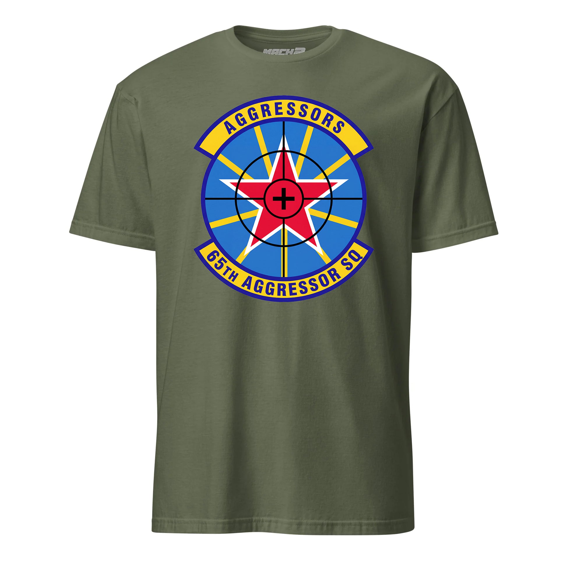 65th Aggressor Squadron short sleeve T-shirt in OD Green