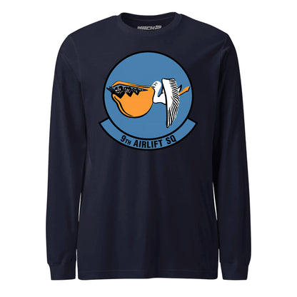 Mach2 Squadron Upload | 9TH AIRLIFT SQUADRON | Long Sleeve | Navy | MACH-LONG-SLEEVE-FRONT-NAVY.jpg