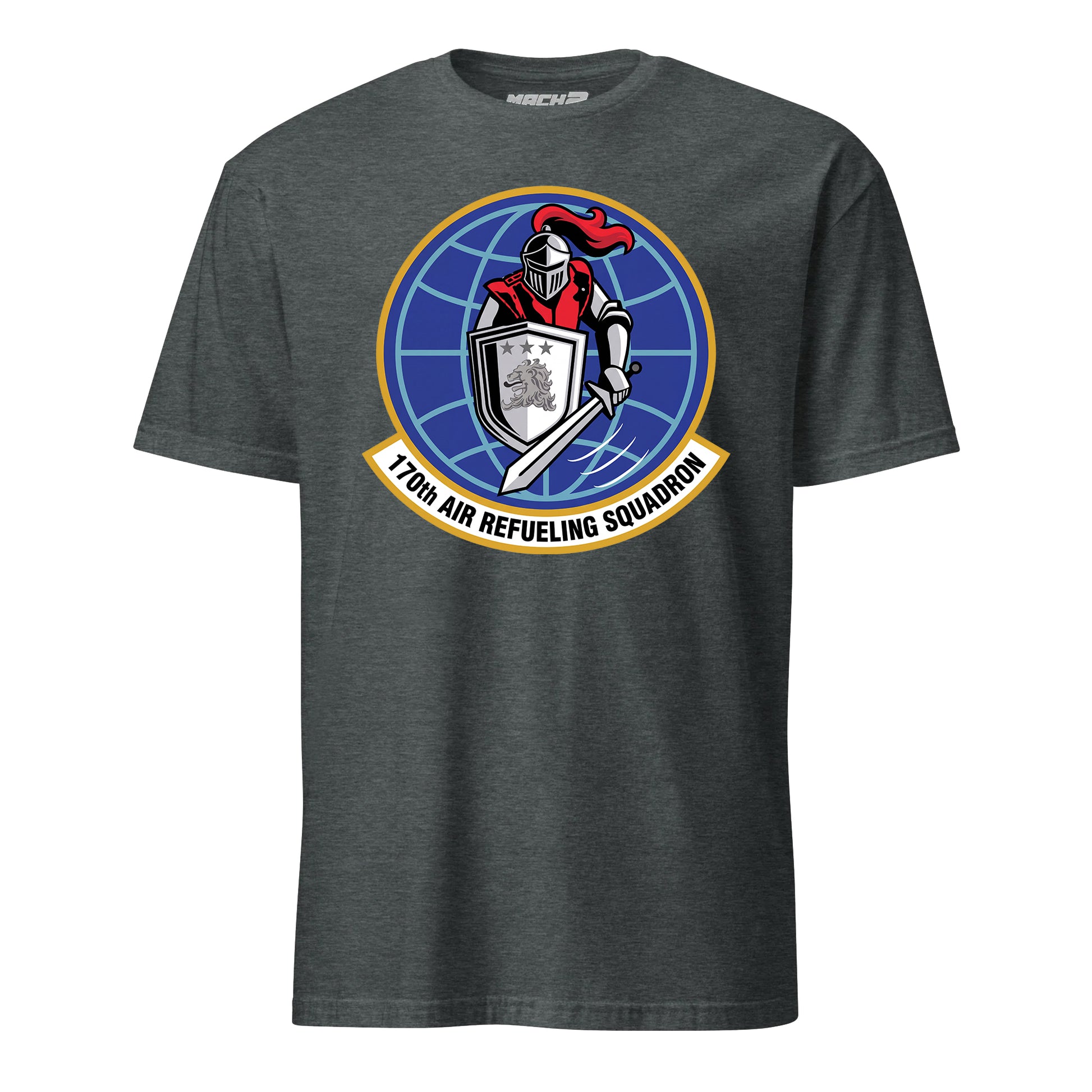 Mach2 Squadron Upload | 170TH AIR REFUELING SQUADRON | T-Shirt | Charcoal Heather | MACH-SHORT-SLEEVE-FRONT-CHARCOAL.jpg