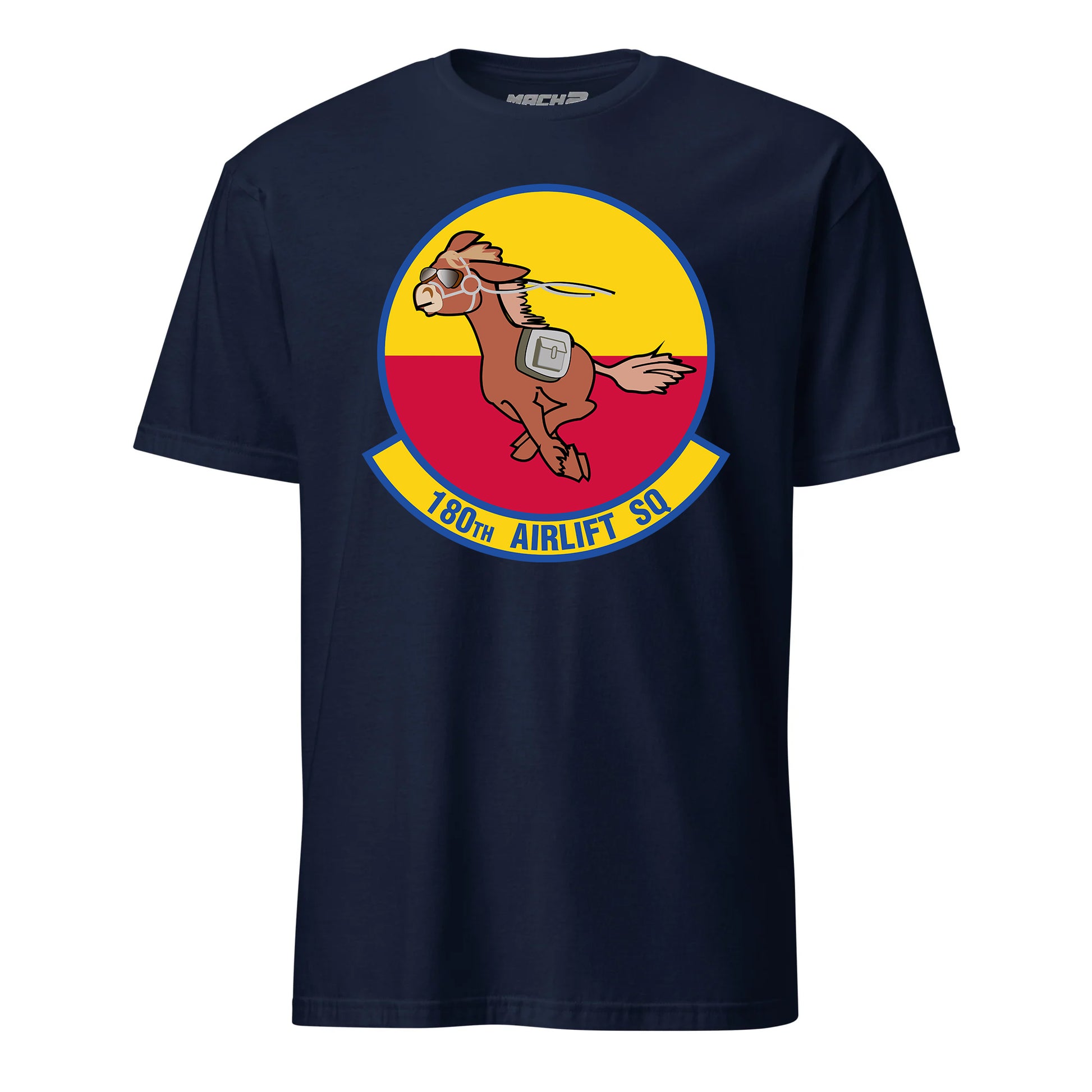 Mach2 Squadron Upload | 180TH AIRLIFT SQUADRON | T-Shirt | Navy | MACH-SHORT-SLEEVE-FRONT-NAVY.jpg