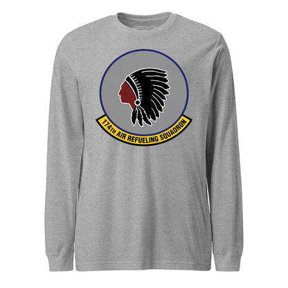 Mach2 Squadron Upload | 174TH AIR REFUELING SQUADRON | Long Sleeve | Heather Grey | MACH-LONG-SLEEVE-FRONT-GREY.jpg