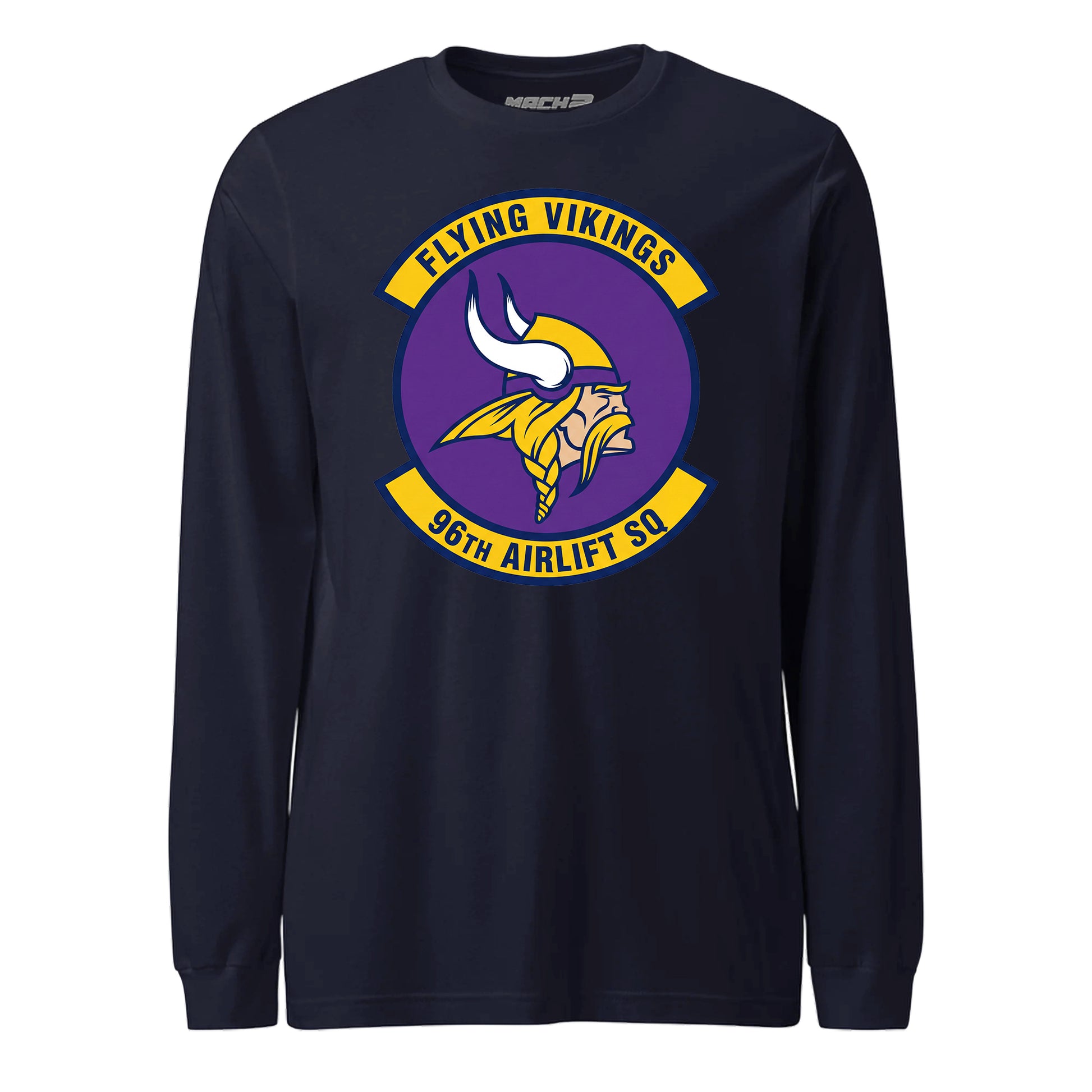 Mach2 Squadron Upload | 96TH AIRLIFT SQUADRON | Long Sleeve | Navy | MACH-LONG-SLEEVE-FRONT-NAVY.jpg