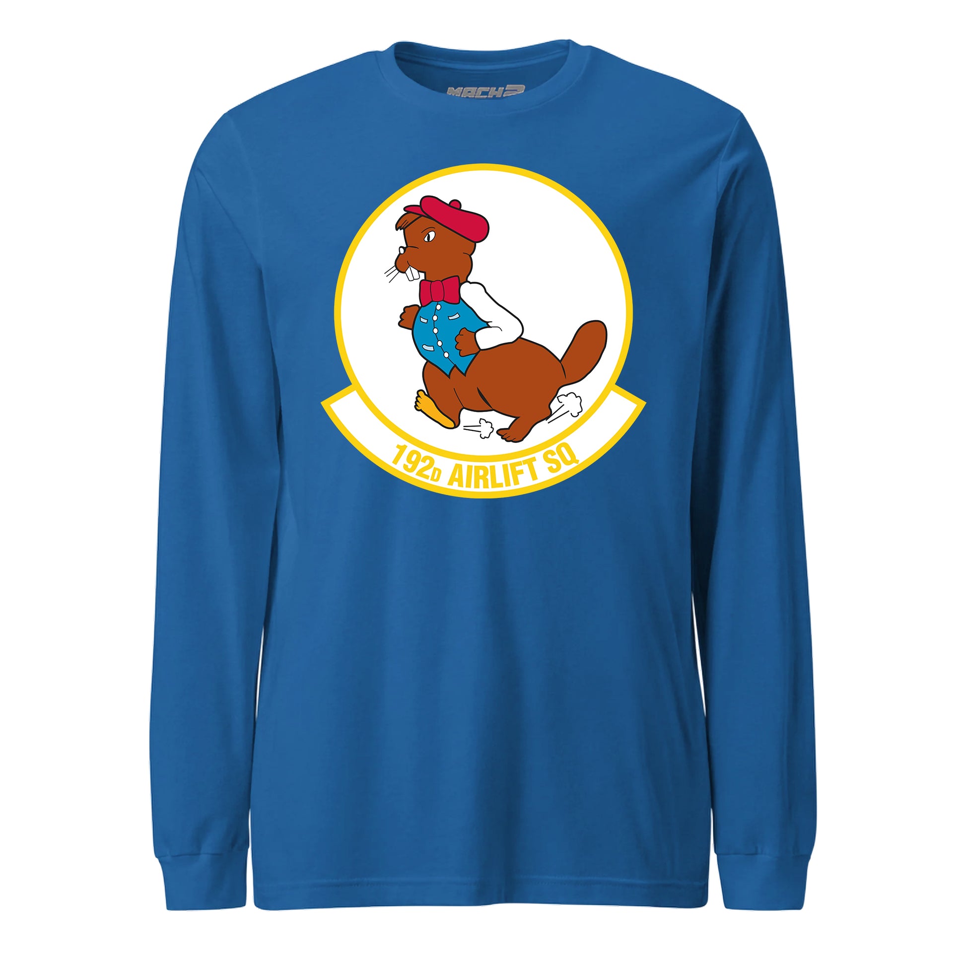 Mach2 Squadron Upload | 192ND AIRLIFT SQUADRON | Long Sleeve | Royal | MACH-LONG-SLEEVE-FRONT-ROYAL.jpg