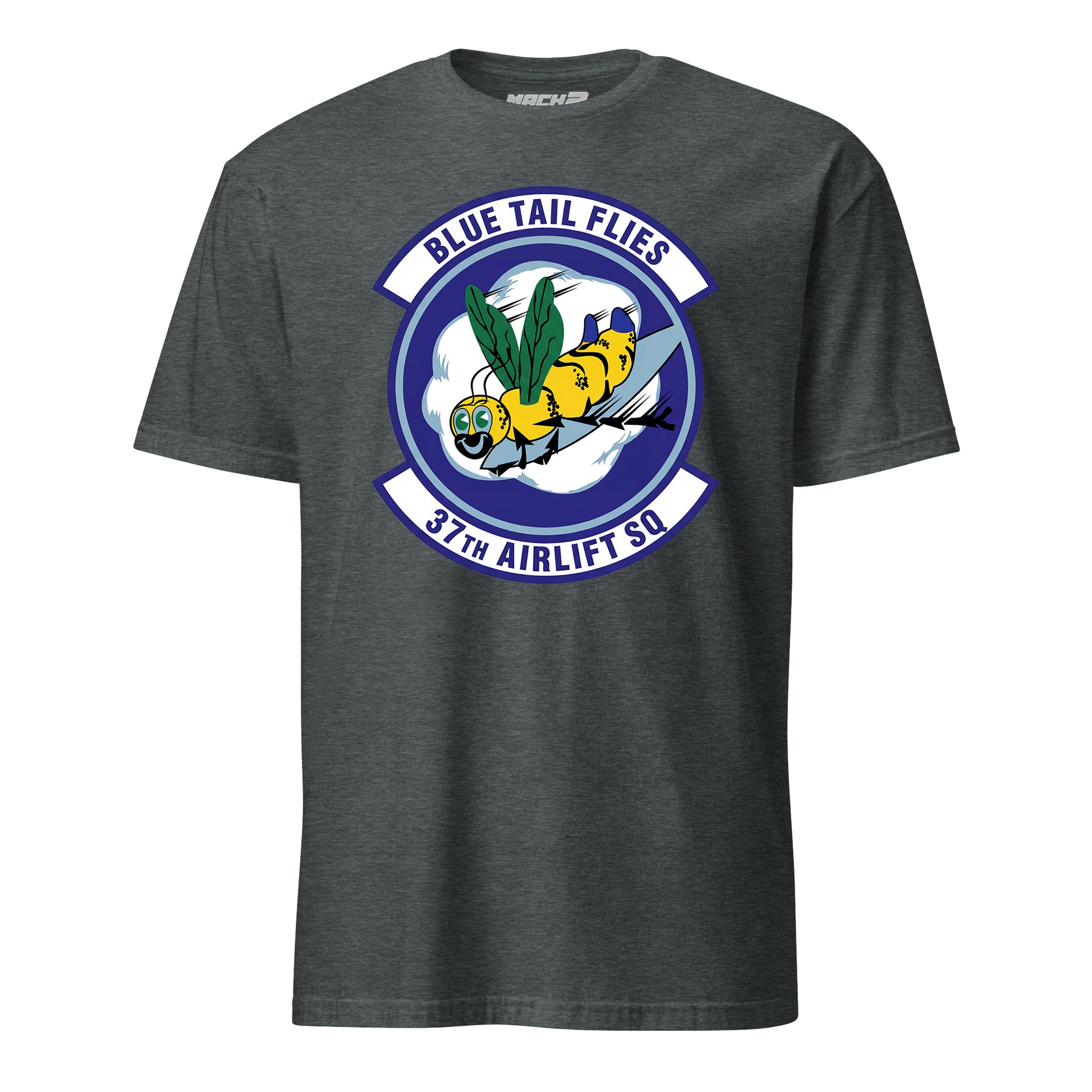 Mach2 Squadron Upload | 37TH AIRLIFT SQUADRON | T-Shirt | Charcoal Heather | MACH-SHORT-SLEEVE-FRONT-CHARCOAL.jpg