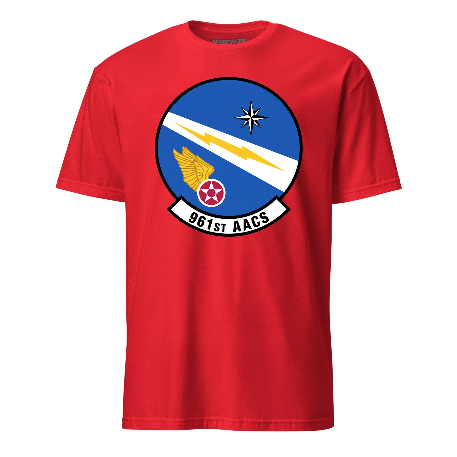 Mach2 Squadron Upload | 961ST AIRBORNE AIR CONTROL SQUADRON | T-Shirt | Red | MACH-SHORT-SLEEVE-FRONT-RED.jpg