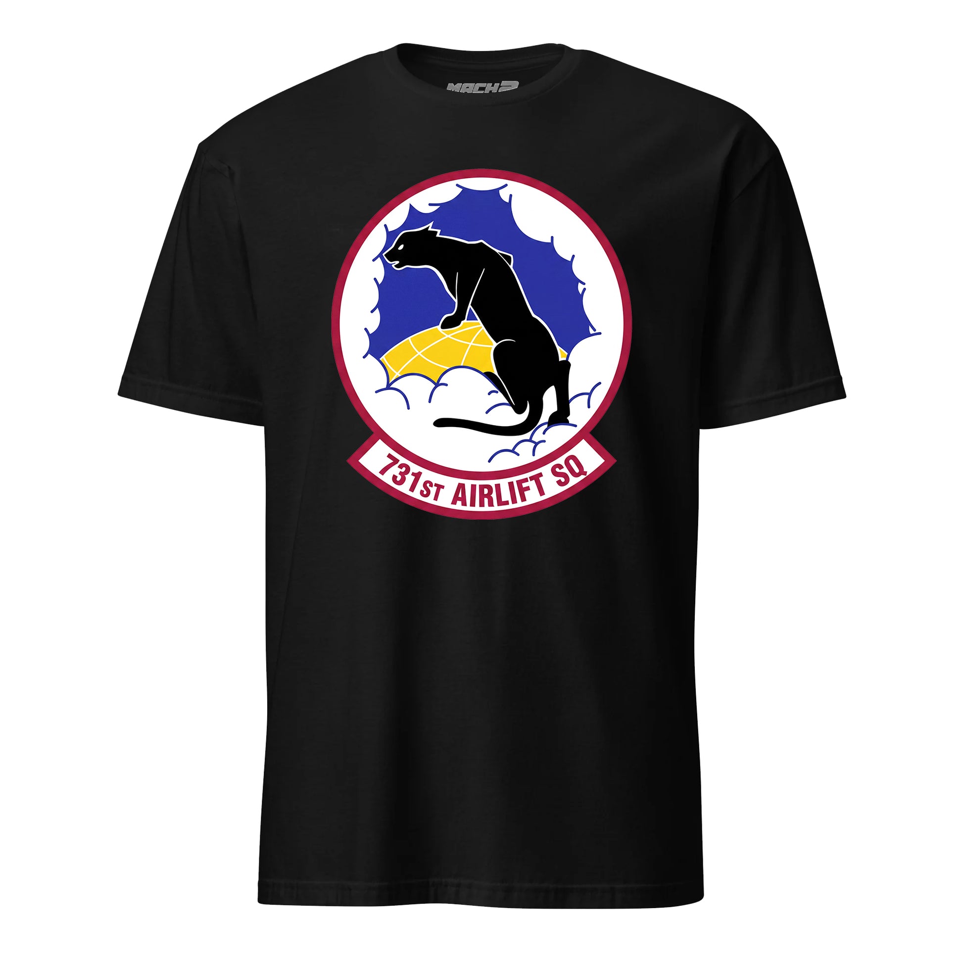Mach2 Squadron Upload | 731ST AIRLIFT SQUADRON | T-Shirt | Black | MACH-SHORT-SLEEVE-FRONT-BLACK.jpg