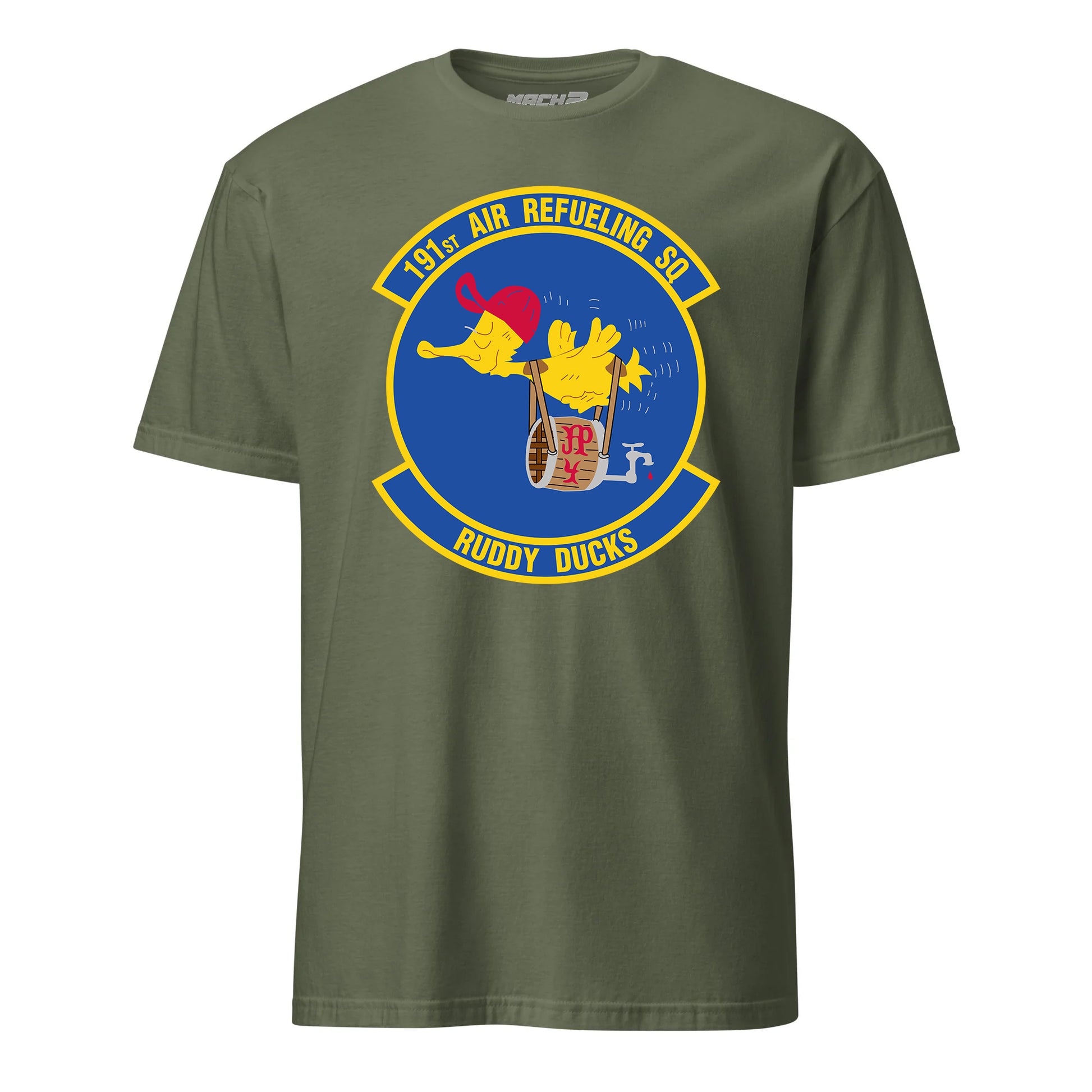 Mach2 Squadron Upload | 191ST AIR REFUELING SQUADRON | T-Shirt | OD Green | MACH-SHORT-SLEEVE-FRONT-OD.jpg