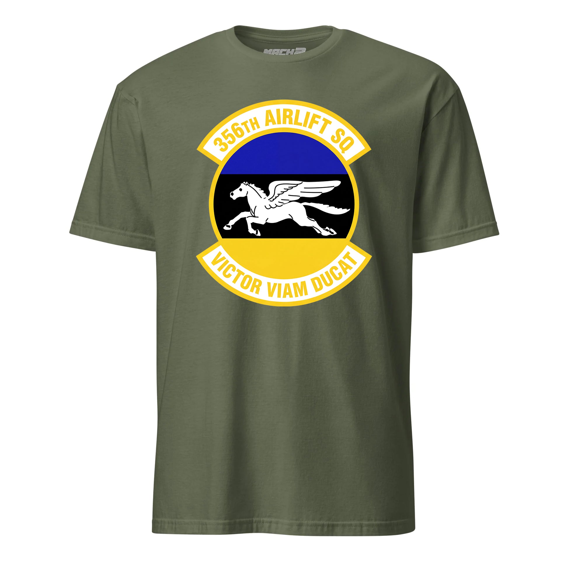 Mach2 Squadron Upload | 356TH AIRLIFT SQUADRON | T-Shirt | OD Green | MACH-SHORT-SLEEVE-FRONT-OD.jpg