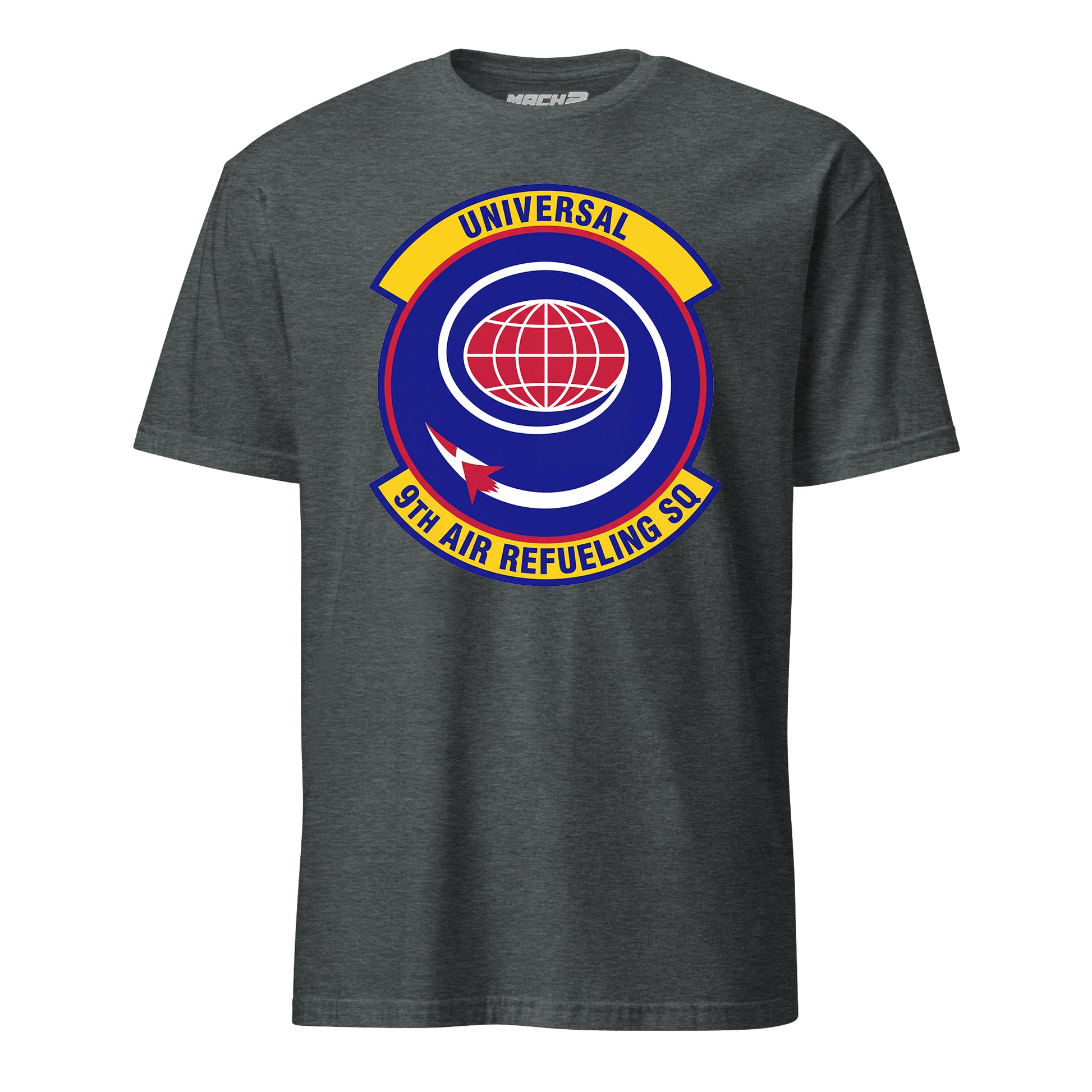 Mach2 Squadron Upload | 9TH AIR REFUELING SQUADRON | T-Shirt | Charcoal Heather | MACH-SHORT-SLEEVE-FRONT-CHARCOAL.jpg