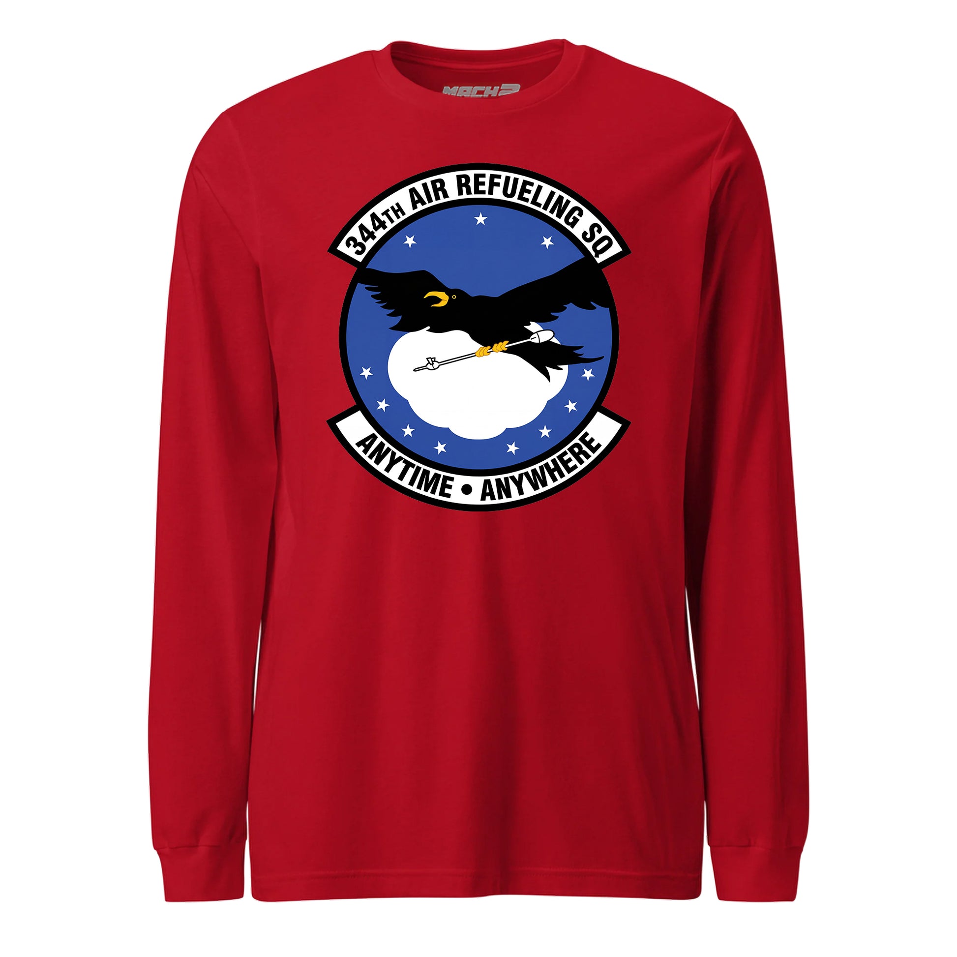 Mach2 Squadron Upload | 344TH AIR REFUELING SQUADRON | Long Sleeve | Red | MACH-LONG-SLEEVE-FRONT-RED.jpg