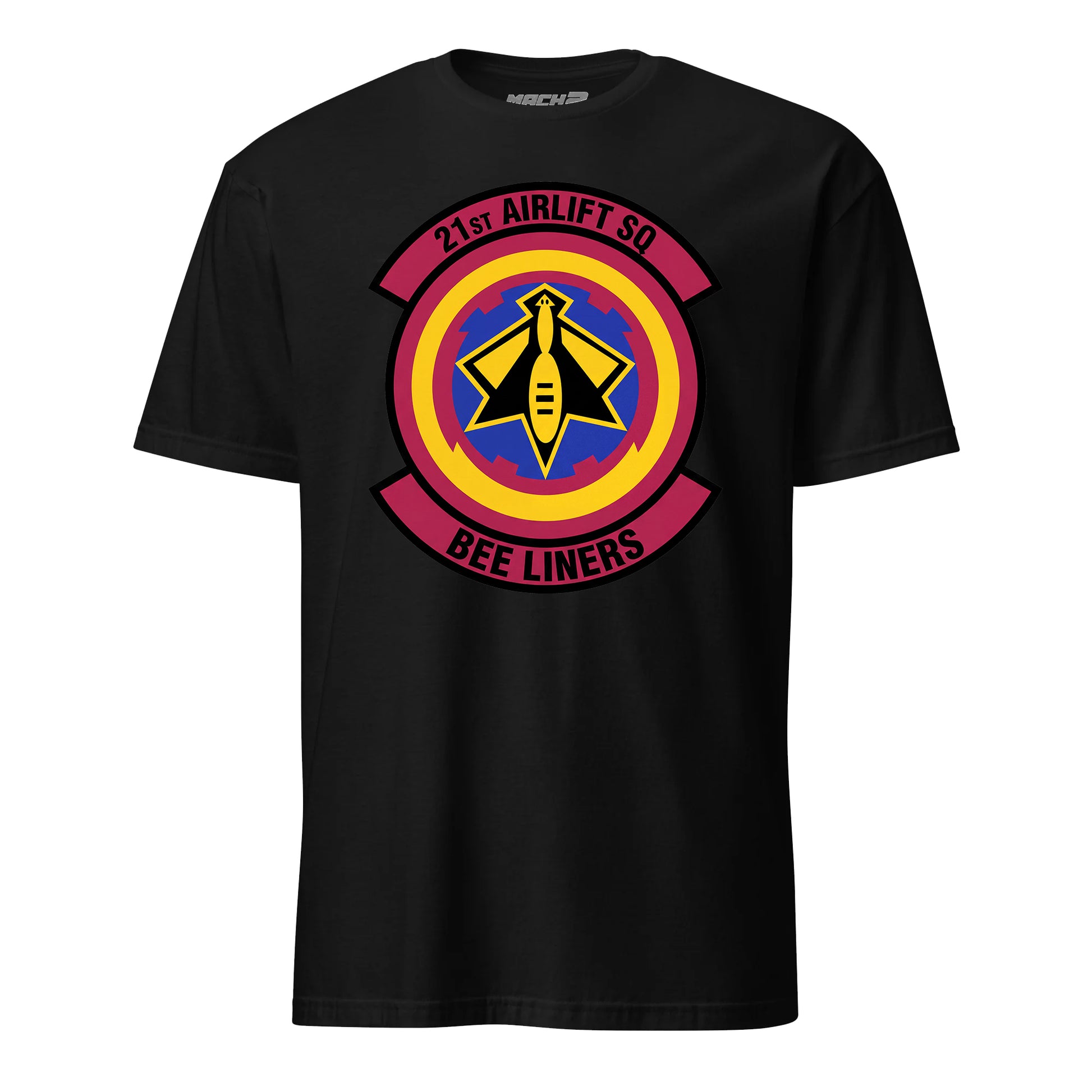 Mach2 Squadron Upload | 21ST AIRLIFT SQUADRON | T-Shirt | Black | MACH-SHORT-SLEEVE-FRONT-BLACK.jpg