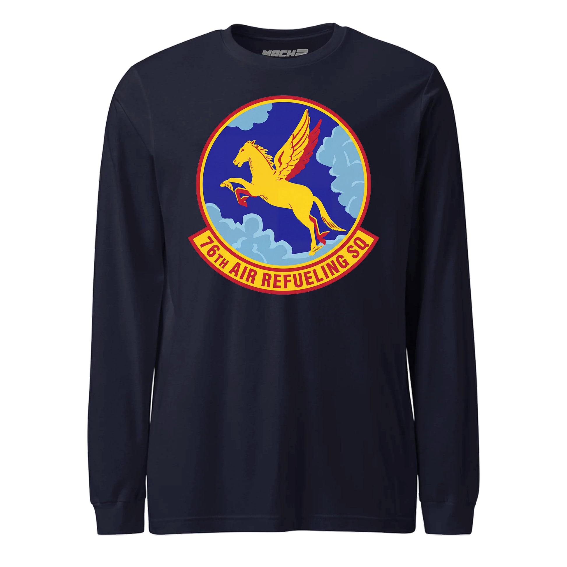 Mach2 Squadron Upload | 76TH AIR REFUELING SQUADRON | Long Sleeve | Navy | MACH-LONG-SLEEVE-FRONT-NAVY.jpg