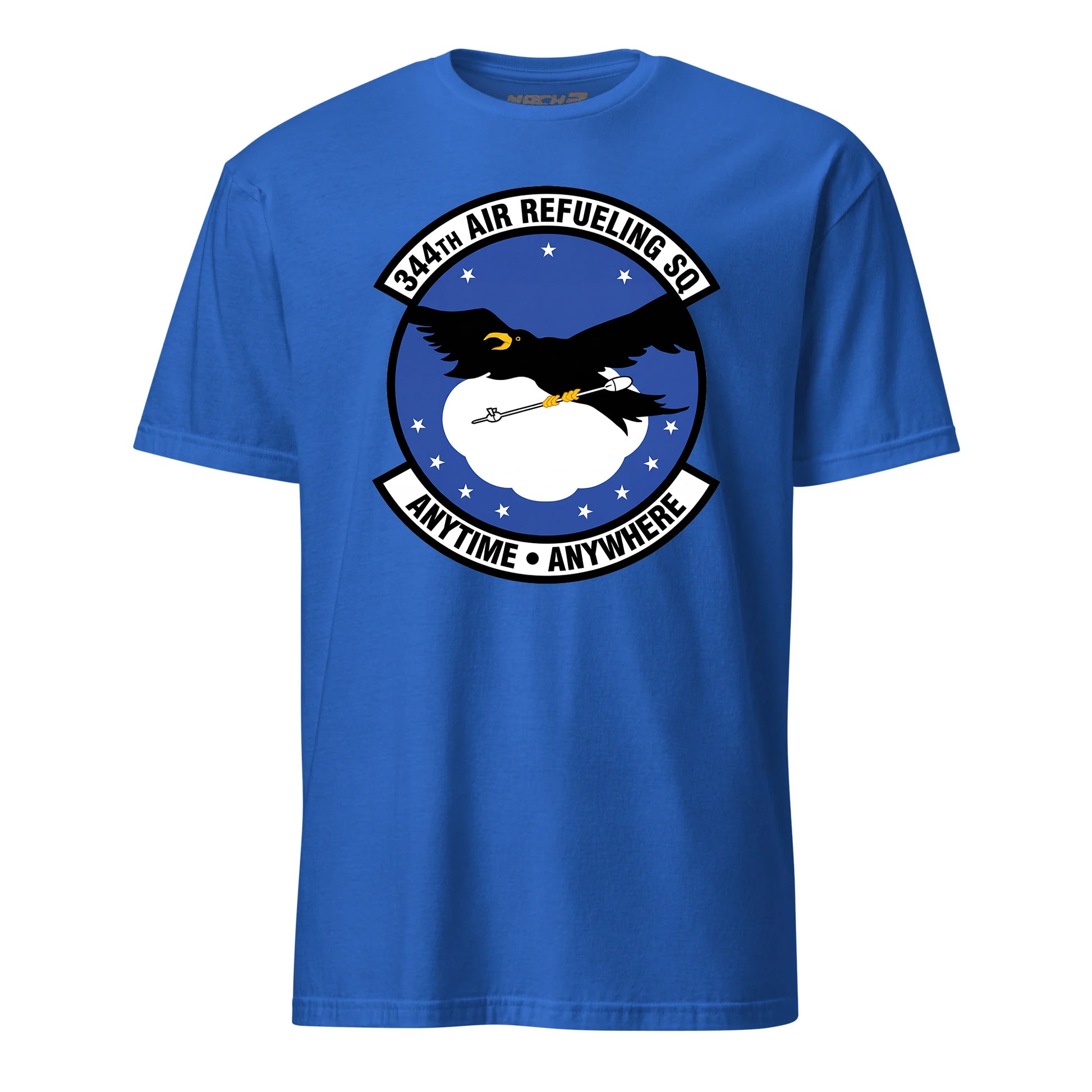 Mach2 Squadron Upload | 344TH AIR REFUELING SQUADRON | T-Shirt | Royal | MACH-SHORT-SLEEVE-FRONT-ROYAL.jpg