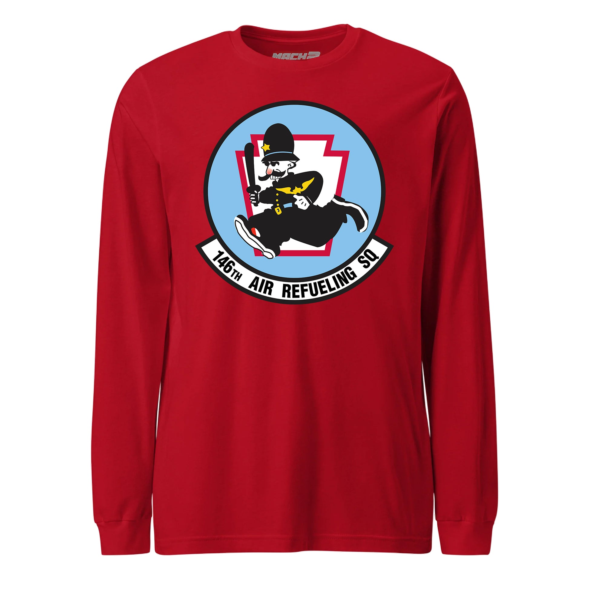 Mach2 Squadron Upload | 146TH AIR REFUELING SQUADRON | Long Sleeve | Red | MACH-LONG-SLEEVE-FRONT-RED.jpg