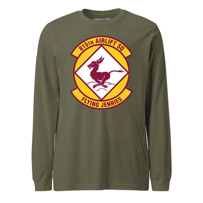 Mach2 Squadron Upload | 815TH AIRLIFT SQUADRON | Long Sleeve | OD Green | MACH-LONG-SLEEVE-FRONT-OD.jpg